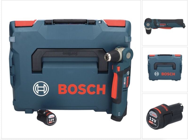 Gwb 12V-10 Akku Winkelbohrmaschine 12 v + 1x Akku 3,0 Ah + L-Boxx - ohne Ladegerät - Bosch Professional