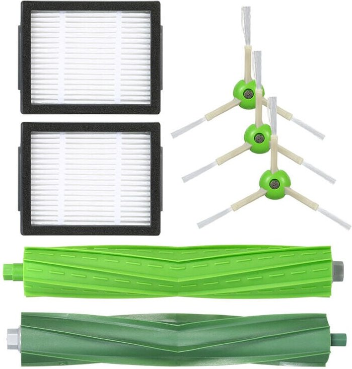 IRobot Roomba i7 i7+ / i7 Plus E5 E6 E7 7-teiliges Staubsauger-Zubehörset (3 Seitenbürsten + 2 Filtergitter + 2 Hauptbür...