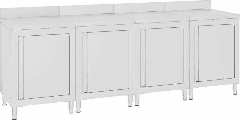 Maison Exclusive Arbeitsschrank 240x60x96 cm Edelstahl