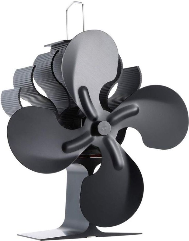 Ofenventilator mit 4 Flügeln für Kamin, Holzofenventilator, leise, umweltfreundlich, für zu Hause, effiziente Wärmeverte...