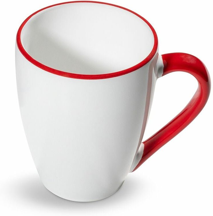 Gmundner Keramik - Rubinroter Rand, Frühstücksbecher Max (0,3L)