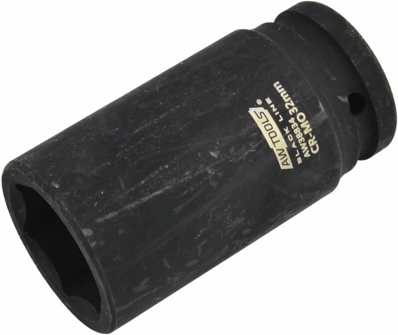 Awtools nasadka udarowa sześciokątna 3/4' długa 27mm black line