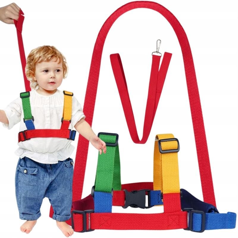 Sicherheitsgeschirr-Leine für Kinder zum Spazierengehen Rot