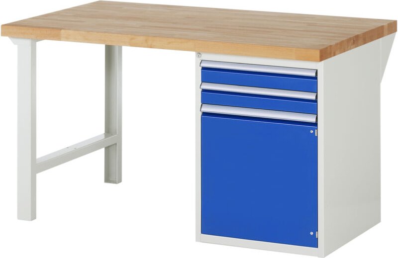 Werkbank 7503A1, B1500xT900xH890mm, 2x Schublade-TA, 1x Tür - RAU