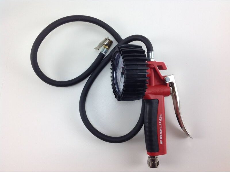 Professionelle Luftpistole zum Aufpumpen von Reifen mit Manometer 100 cm