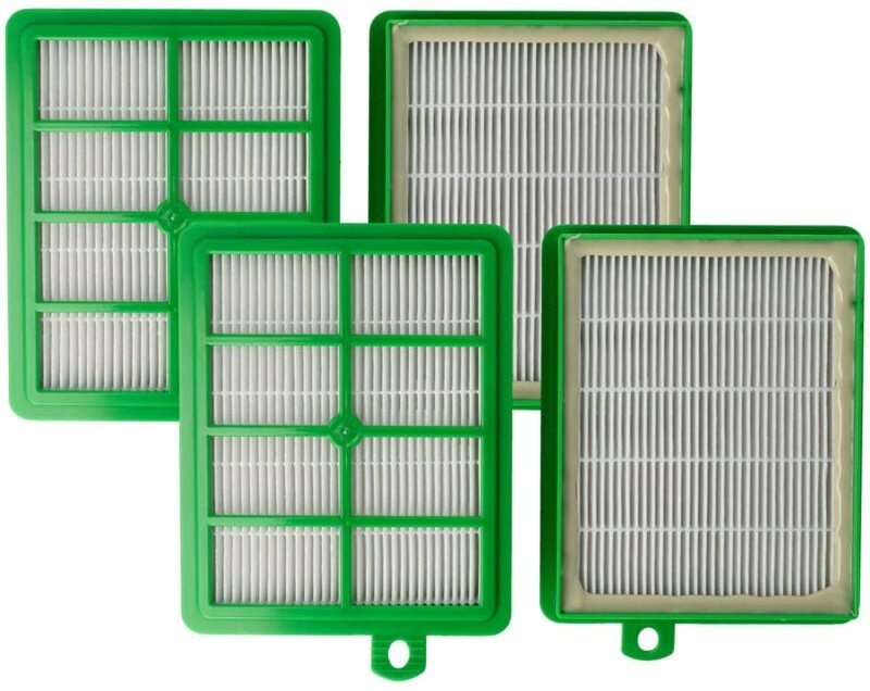Thumbnail - 4x Staubsaugerfilter Ersatz für aef 12, AEF12, H12 für Staubsauger - HEPA-Filter Grün Weiß - Vhbw