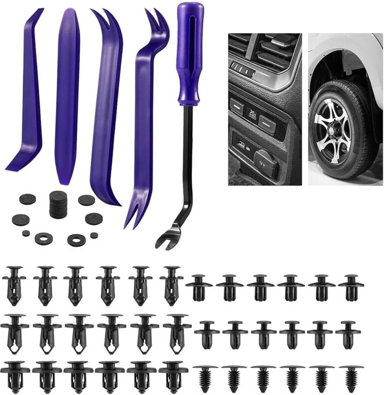 Thumbnail - 265 Stück Befestigungsclips Auto Clips Set, Arten Türverkleidung Clips Nylon Stoßstange Spreiznieten Karosserie Clips ni...