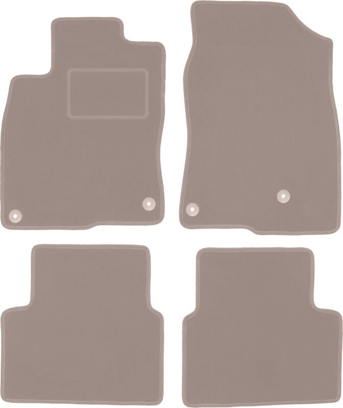 Beige Velours-Fußmatten für: Honda Civic X Fließheck (2017-)