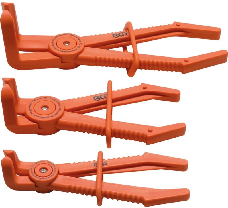 Bgs Technic - Schlauch-Abklemmzangen-Satz 90° abgewinkelt 155 - 220 mm 3-tlg.