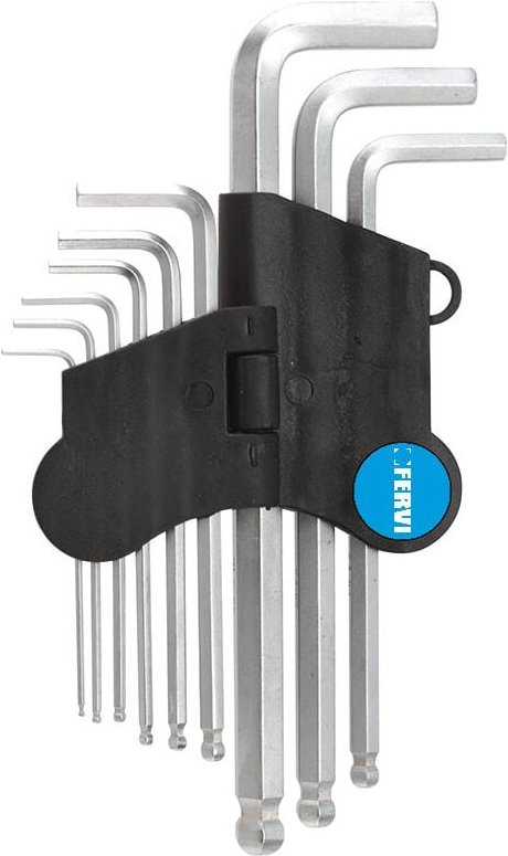 Innensechskant schlüssel 9 tlg zoll schrauben Fervi 0215P