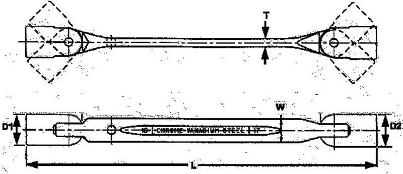 Gelenk-Doppelendschlüssel, 10x13 TENGTOOLS 651013