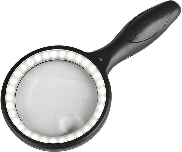 Lente d'ingrandimento da lettura 30X 60X con lente d'ingrandimento a 33 led - Lente d'ingrandimento gigante da lettura L...