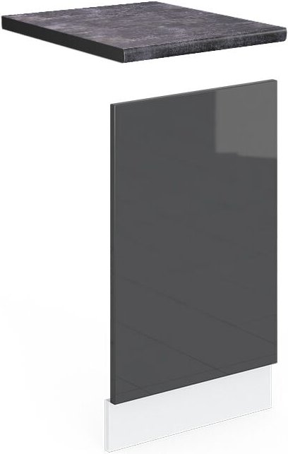 Vicco - Frontblende R-Line, Anthrazit Hochglanz, 45 cm , ap Anthrazit