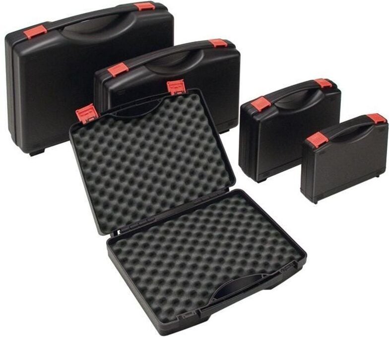 Kunststoffkoffer L235xB185xH48 mm PP 1 Griff m. Schaumstoffeinlage schwarz