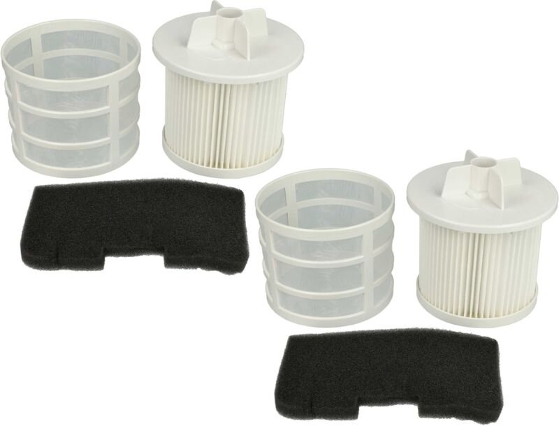 vhbw Filter-Set kompatibel mit Hoover TSBE2003 011 39001005, TSBE2003 020 39001113 Staubsauger - 4x Filter (Abluft-Filte...