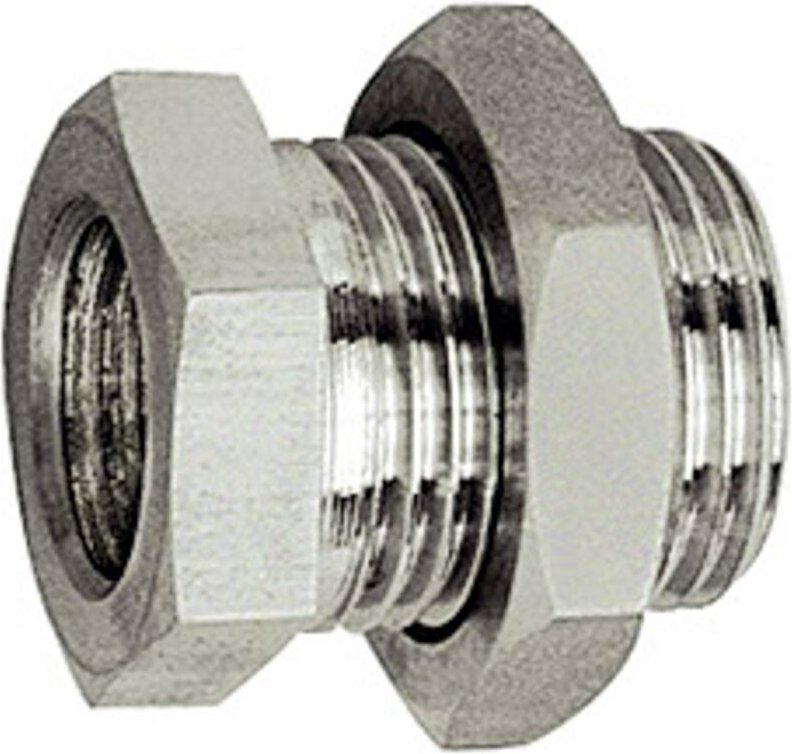 Schottverschraubung, g 3/8 a., g 1/4 i., Edelstahl 1.4571 - Riegler