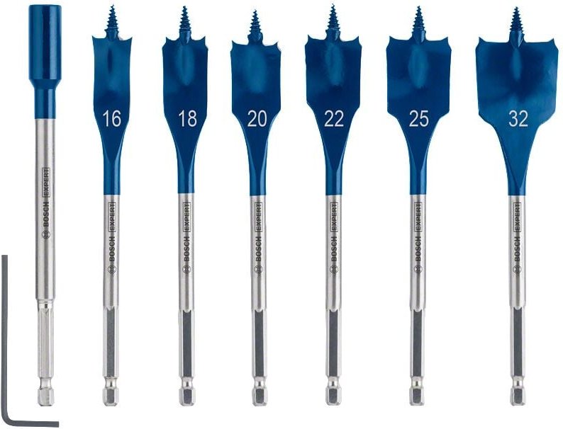 Bosch - Accessories 2608900334 Holz-Fräsbohrer-Set 16 mm, 18 mm, 20 mm, 22 mm, 25 mm, 32 mm Gesamtläng