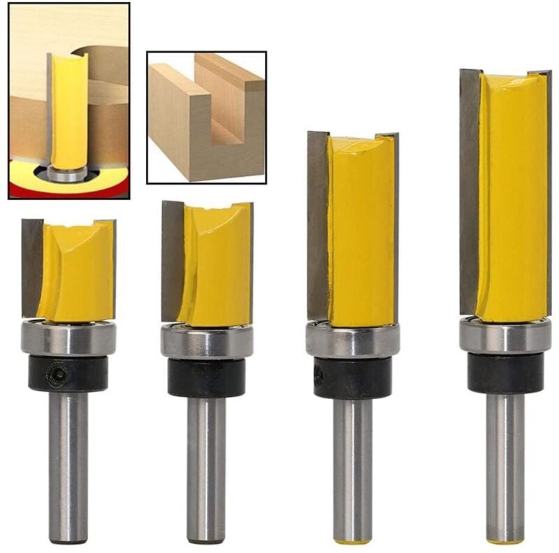 Thumbnail - Shining House - Set mit 4 Fräsern, 8 mm Schaft, Profil, Nut, Nut, Holzbearbeitung, professionelle Schneidwerkzeuge, Fräs...