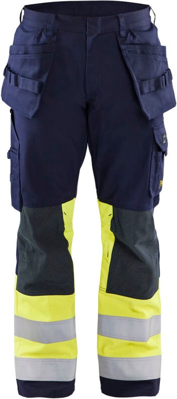 Arbeitshose für Handwerker Multinormes 1479 - Marine/Neongelb M - FR(44) - SE(C50) - Lang