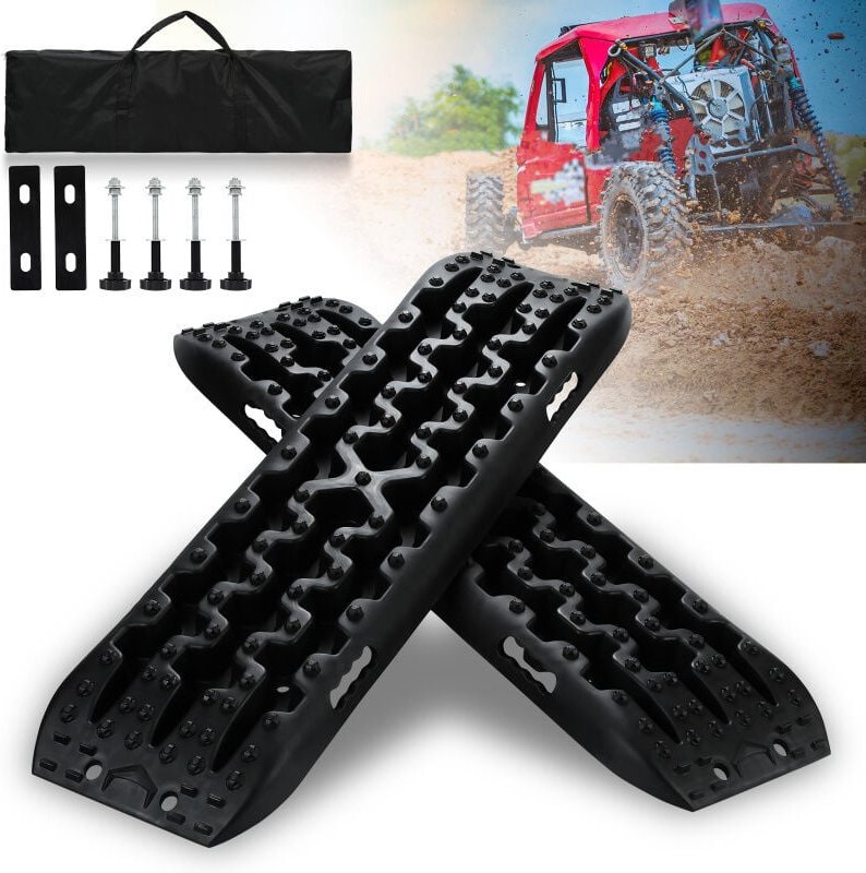 Swanew 2x Anfahrhilfe Antirutschmatten Auto Winter Grip Traction Boards Schnee Starkes Nylon Schlamm