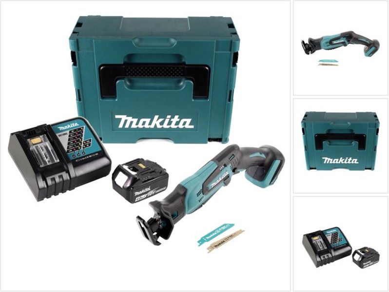 Djr 183 RM1J Akku Reciprosäge 18V + 1x Akku 4,0Ah + Ladegerät + Makpac - Makita