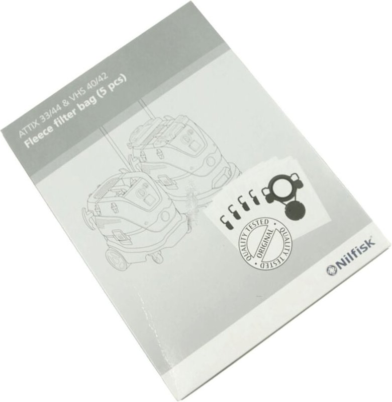 Ersatzteil - Original-Fleecefilterbeutel 5 Stück Attix 33/44 - - NILFISK
