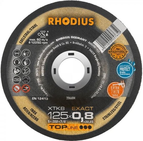 Rhodius - xtk 8 206684 Trennscheibe gerade 125 mm 1 St. Edelstahl, Stahl