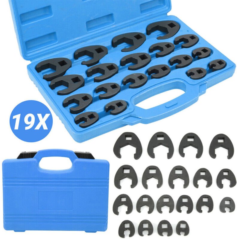 Ej.life - Bördelmutternschlüssel, Krähenfußschlüssel, Maulschlüssel, 19-teiliger Krähenfußschlüssel, Metrischer Satz 832...