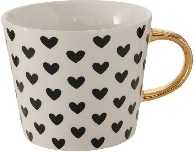 Thumbnail - Tasse aus Porzellan mit goldenem Griff, fayette