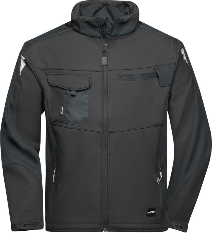 Thumbnail - James&nicholson - Professionelle Softshelljacke JN844 Gr. 5XL black