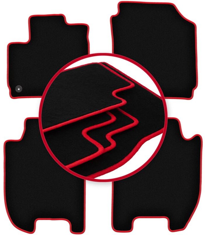 CARLUX-RED Auto-Fußmatten für: Honda Jazz IV Fließheck (2015-)