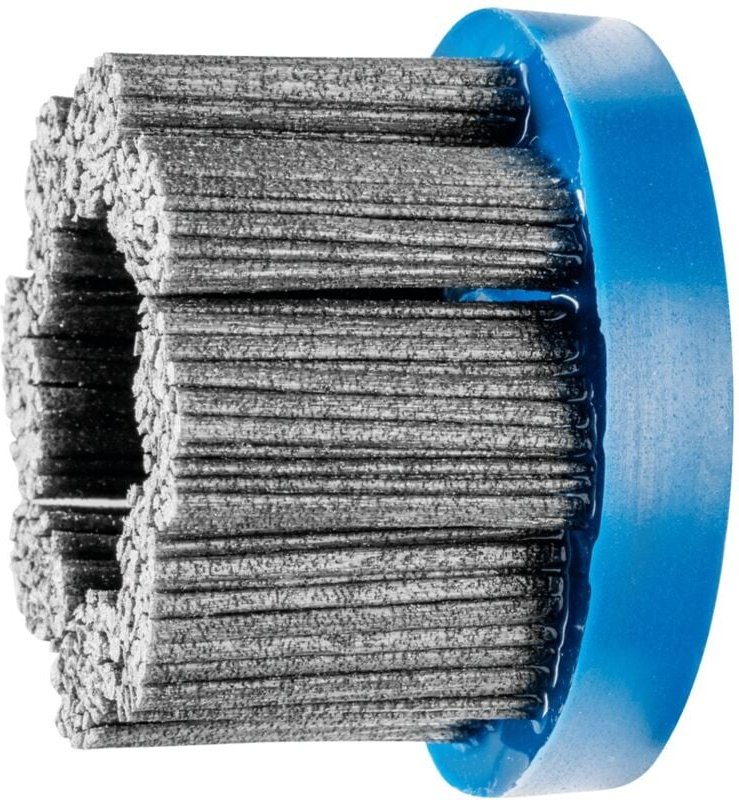 PFERD TOOLS COMPOSITE FLEX Tellerbürste DBU Ø 76x22,2 mm Bohrung SiC-Filament-Ø 1,14 mm Korn 80 stationär