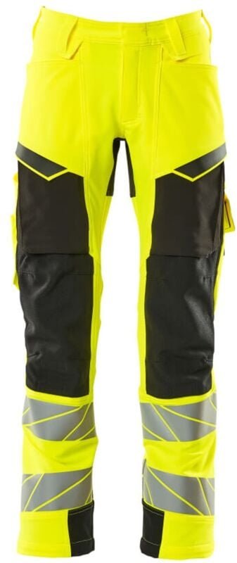 Hose mit Knietaschen 19079-511-1709 Gr. 76C56 hi-vis gelb/schwarz - Mascot