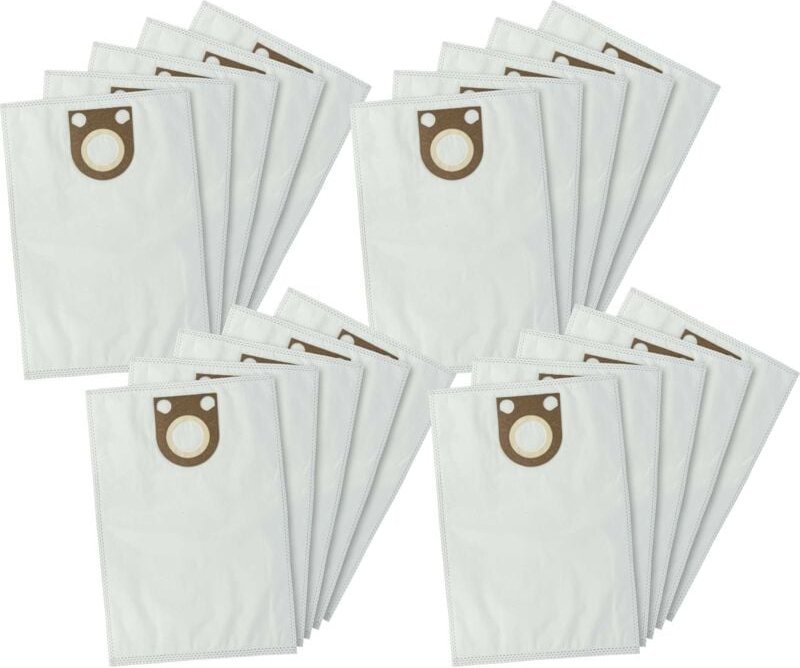 20x Staubsaugerbeutel kompatibel mit Bosch gas 15 l, gas 20, gas 20 l Staubsauger - Mikrovlies, 43cm x 33cm, Weiß - Vhbw