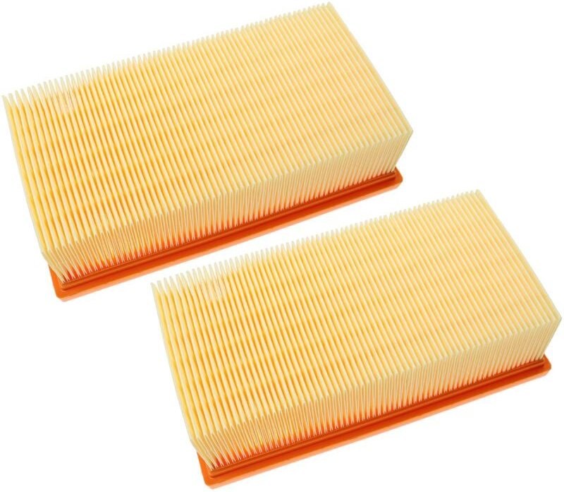 Set 2x Flachfaltenfilter kompatibel mit Kärcher k 2000 e, k 2000 te, k 3500 e Nass- und Trockensauger, Staubsauger - Fil...