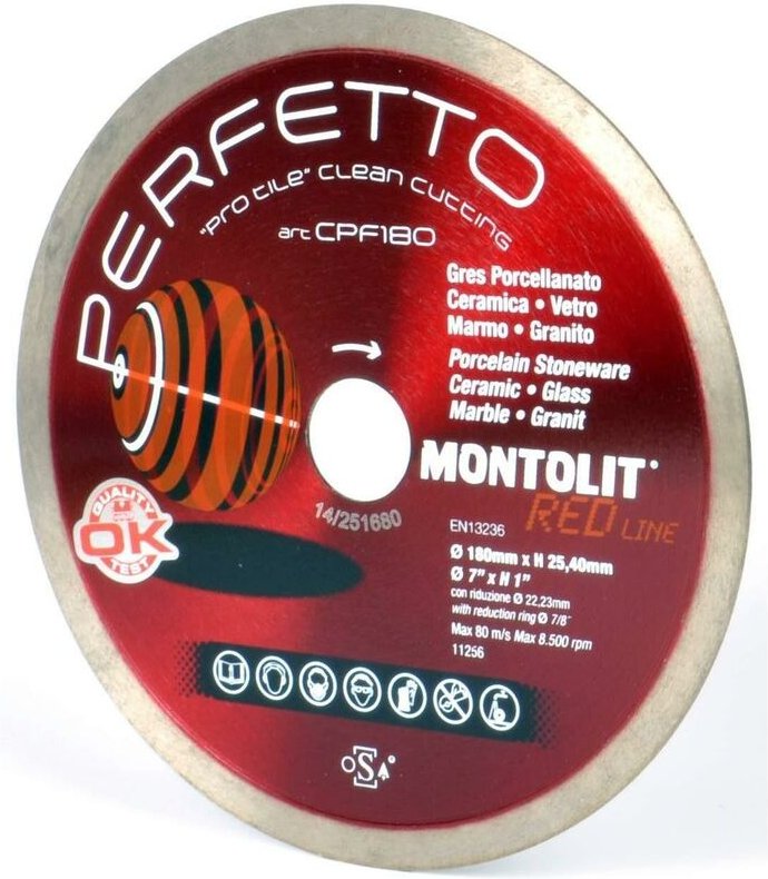 Diamantscheibe 230 mm fž£r feinsteinzeug empfindliche keramikteile glas marmor granit Montolit cermont CPF230