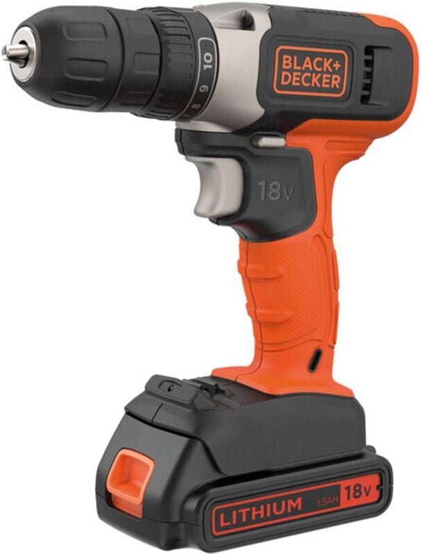 Thumbnail - Black&decker - black+decker Werkzeug - 18V Akku-Bohrmaschine, 2x 1,5 Ah Akku BCD001C2-QW