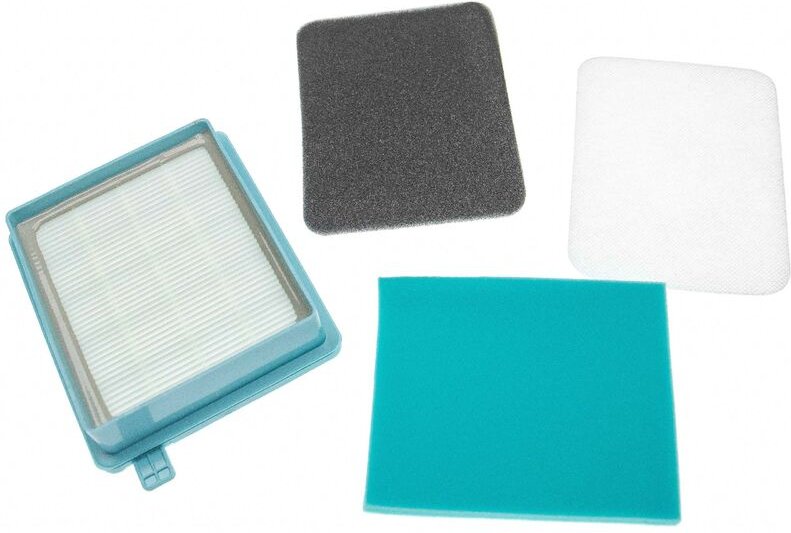 Vhbw - Filter-Set kompatibel mit Philips PowerPro Active FC8675, FC8676 Staubsauger - 4x Filter (Abluft-Filter, HEPA-Fil...
