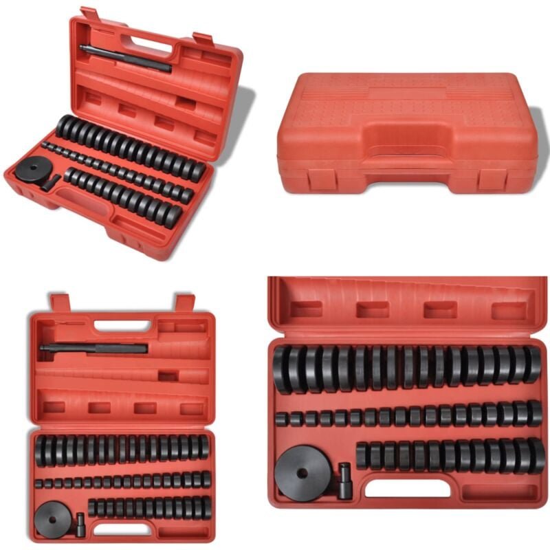 Vidaxl - Montagescheiben Druckstück 52-tlg. Treibsatz Lager - Lagerwerkzeug - Montagehilfe - Werkstattset - Stahlwerkzeu...