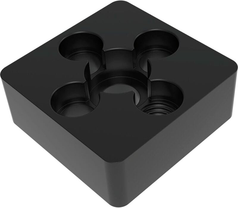 Thumbnail - Fußplatte verschraubbar M10 passend zu Item System Aluprofil 40x40mm, Zinkdruckguss schwarz pulverbeschichtet - Fath