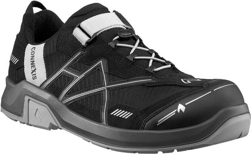 Sicherheitshalbschuh connexis black silver Safety t S1P Low Gr. 45 (UK10.5) - Haix