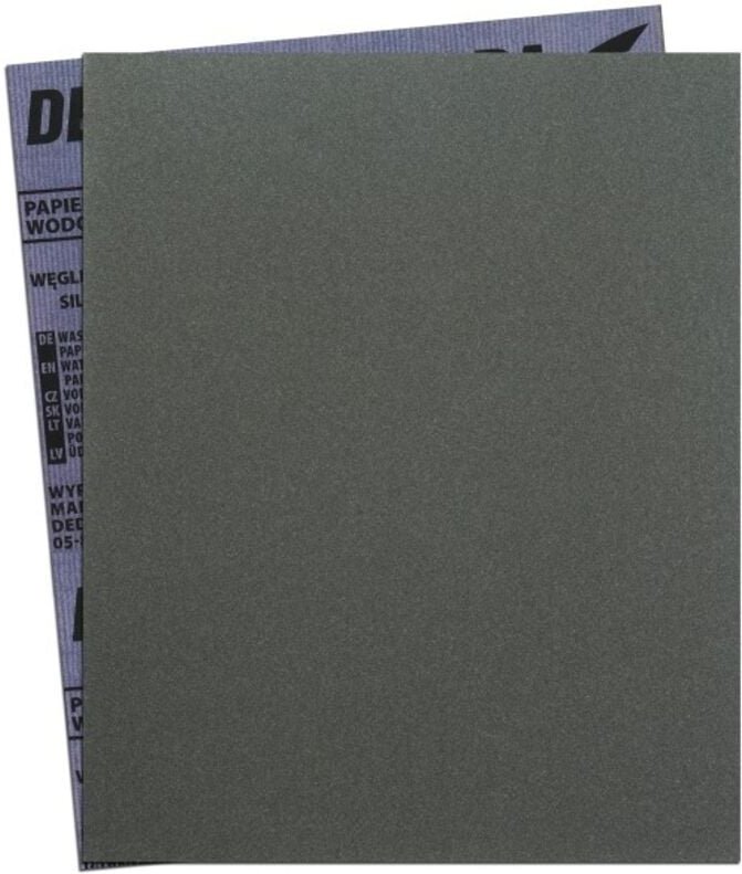 DEDRA Wasserfestes Schleifpapier 230x280mm, 80er Körnung - für Nass- und Trockenschliff