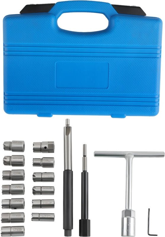 Maxpeedingrods - 17-teilig Injektoren Einspritzdüse Fräser Satz Dichtsitz Werkzeug Injektor Set