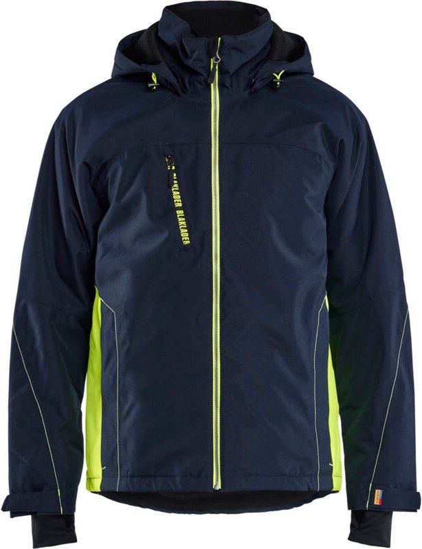 Arbeitsjacke mit technischem Futter 4890 - Dunkelblau/Neongelb XXXL