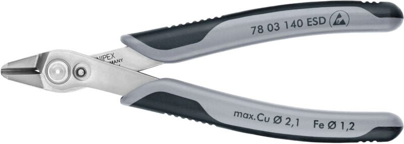 KNIPEX 78 03 140 ESDSB Electronic Super Knips® XL ESD mit Mehrkomponenten-Hüllen 140 mm