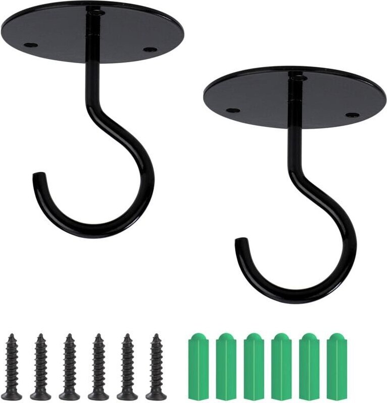 Deckenhaken mit Schraubmontage, Wandhaken oben zum Aufhängen von Lichtern, Gartenpflanzenkörben, Pflanzgefäßen, Vogelhäu...
