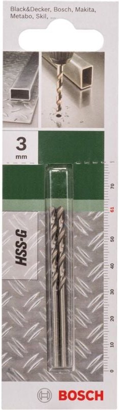 Bosch - Accessories 2609255038 hss Metall-Spiralbohrer 3 mm Gesamtlänge 61 mm geschliffen din 338 Zyl