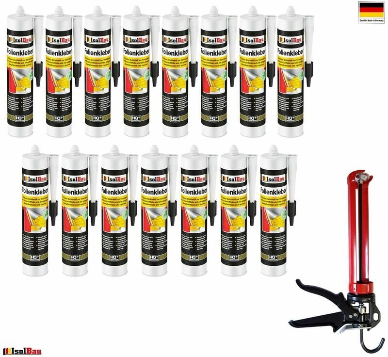 Thumbnail - Folienkleber 15 x Dichtkleber + Premium Auspresspistole Dampfbremse Dampfsperre