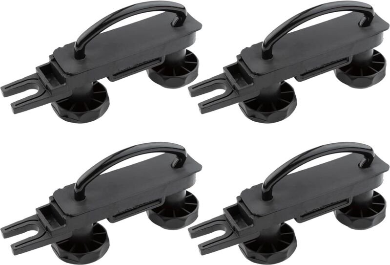 SHINING HOUSE Set mit 4 universellen U-förmigen Dachbox-Montagehalterungen mit 8 Sicherungsmuttern