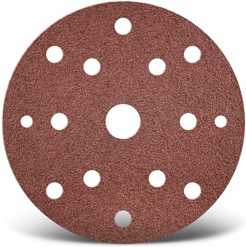 Red Klett-Schleifscheiben, 150 mm, 15-Loch, f. Exzenterschleifer, Normalkorund (50 Stk.) K80 - Menzer